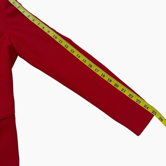 Calvin Klein Suit Set Dress Jacket Womens 14 Red Black Ponte Knit Sophisticated - Picture 16 of 16